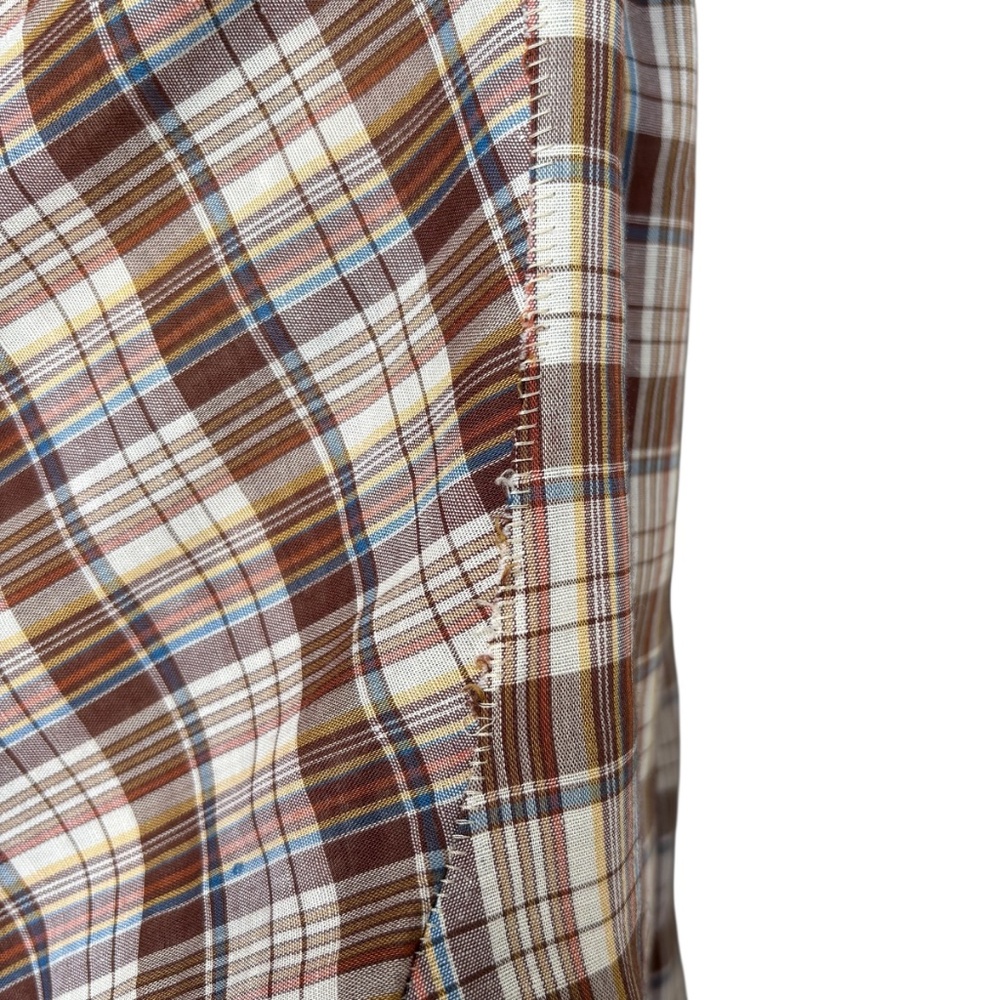 Vintage 90s Levi's Plaid Button Down Shirt Men's L - Brown Causal Grunge Western - Picture 3 of 7